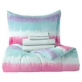Dream Factory Tie Dye Stripe Full 7 Piece Comforter Set, Polyester