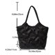 thumbnail image 4 of Bolso de axila para mujer, bolso de viaje informal de invierno de gran capacidad a la moda (negro), 4 of 8