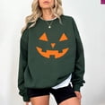 thumbnail image 3 of Yoofine Adult Jack-o-Lantern Pumpkin Face Halloween Graphic Sweatshirt, 3 of 7