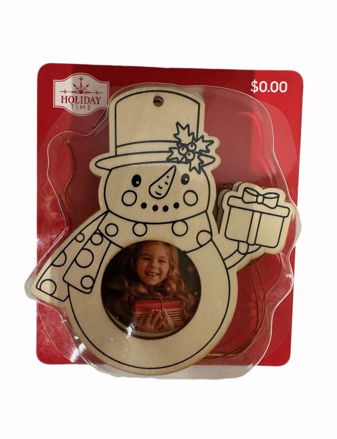 Holiday Time DIY Snowman Frame Ornament