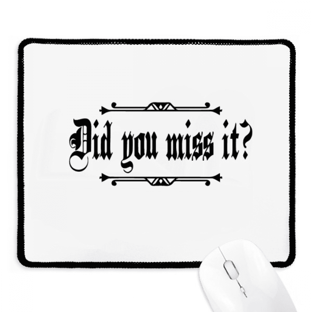 Miss Something Game Art Deco Fashion Mousepad Stitched Edge Mat Rubber
