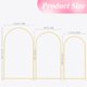 thumbnail image 2 of Soporte de fondo para arco de boda Wokceer, set de 3, metal dorado, 2 of 6