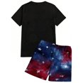 thumbnail image 5 of GrmtClth Usa Flag 2 Piece Outfits for Men Patriotic 4th Of July Tee and Shorts Set Summer Short Sleeve Outfit Soft Elastic Drawstring Clothes Blue 4XL, 5 of 5