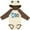 Natural & Brown w Ears, variant on Inktastic It's My 1st Hanukkah Cute Bear with Dreidel Boys or Girls Long Sleeve Baby Bodysuit