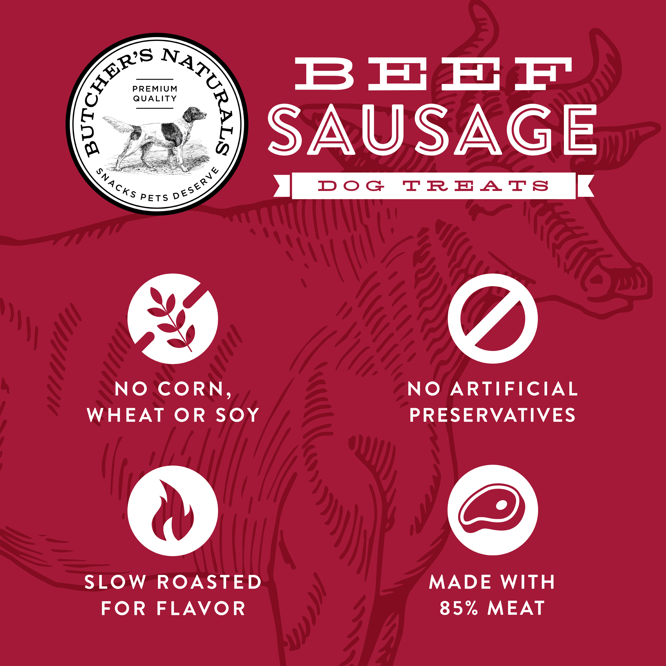 Butcher's Naturals Dry Beef Sausage Training Treats, 10 oz photo 4