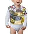 thumbnail image 4 of Bingfone Mess-Proof Baby Bib - Waterproof Bib for Baby Boy or Girl with Food Catcher Pocket, Unisex-Dreamy Mushroom House, 4 of 6