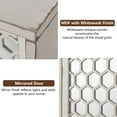thumbnail image 3 of COSIEST White MDF Sideboard Buffet Cabinet with Mirrored Doors, 3 of 6