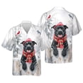 thumbnail image 3 of Playful Pitbull Welcomes Winter Snowy Day with Cardinal Bird Hawaiian Shirt Breathable Summer Unisex Merch Terrier Dog Lover - 2017, 3 of 6