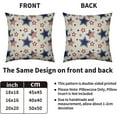 thumbnail image 4 of American 4th of July Patriotic Pillow Covers 18X18 Set of 2, Red Blue Cream Star Independence Memorial Day Throw Pillowcovers Holiday Theme Decor Outdoor Farmhouse Cushion Cover Couch Sofa Bed, 4 of 6