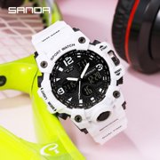 SANDA Fashion Sports Women's Watches Multifunction Waterproof Watch Analog Digital Wristwatch Casual Clock Relogio Feminino 942