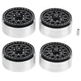thumbnail image 4 of Wheel Rims, Bead Lock Design Crawler Wheel Hub  for RC Car Black Silver, 4 of 8