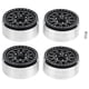thumbnail image 2 of 4 Uds 1,9 pulgadas cubo de rueda sobre orugas RC llantas de coche sobre orugas de aleación de aluminio para Axial SCX10 90046 1/10 negro plateado, 2 of 10