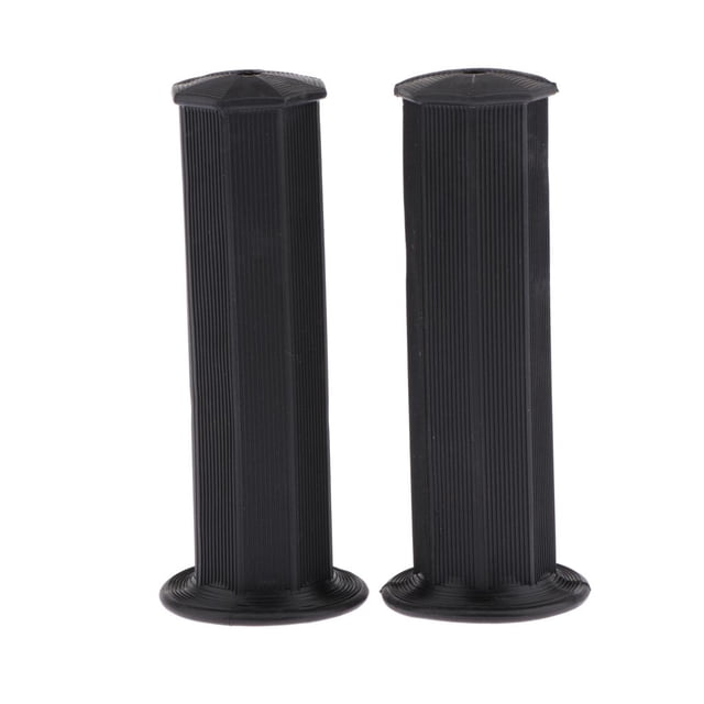 S SERENABLE 2pc Motorcycle Handle bar Hand Grip Non-slip Handlebar 7/8"(22mm) Cafe Racer Black