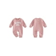 thumbnail image 2 of Cjfdfy Nebworn Baby Girl Daddy's Girl Outfit Fall Winter Clothes Warm Fleece Romper One Piece Long Sleeve Crew Neck Embroidery Letters Casual Jumpsuit, 2 of 9