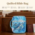 thumbnail image 7 of Xixirimido Bible Cover Case Large Quilted Bible Carrying Case with Handles, Bible Study Supplies & Accessories Christian Gifts for Church, Blue Floral Sea Turtle Pattern, 7 of 7