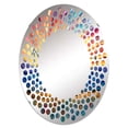 thumbnail image 2 of Designart "Meadow's Morning Breeze with Wind Turbines" Wind Turbines Polka Dot Round Wall Mirror - Architecture Oval Printed Decorative Mirror - Multiple Color Options, 2 of 5