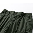 thumbnail image 4 of Eryao Knee Length Lounge Shorts for Men Casual Elastic Waist Drawstring Shorts with Pockets Summer Beach Vacation Short Pants,Army Green,34, 4 of 9