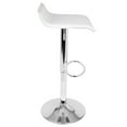 thumbnail image 5 of Set of 2 White Leather Metal Indoor Comfortable Bar Stools 34", 5 of 7