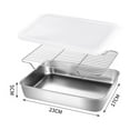 thumbnail image 1 of Bgsha Stainless Steel Baking Sheets Tray Cooling Rack with Rack and Cover, Cookie Sheets and Nonstick Cooling Rack & Baking Pans Set for Oven & Toaster Oven Tray Pans,for Kitchen Storage, 1 of 8