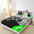 thumbnail image 4 of Manfei Boys Gaming Lover Queen Sheet Sets, Cartoon Game Console Flat Sheet, Modern Gamepad Print Queen Fitted Sheet, Breathable Home Decor, 4pcs, 4 of 7