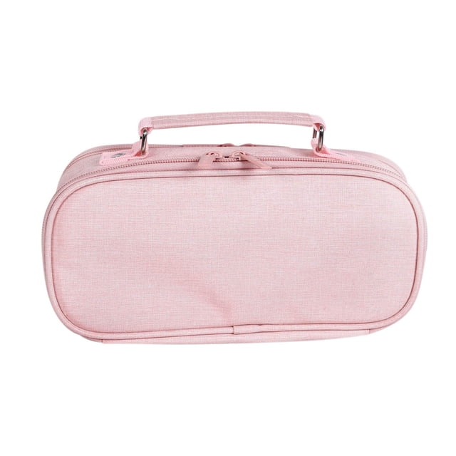 Rewenti Back to School Portable Large Capacity Pen Bag Wholesale Multi-layer Cloth Stationery Bag Double Zipper Multi-functional Student Pen Case