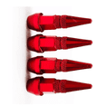 thumbnail image 3 of 4pzs Picos Pivote Cubre Válvula Alumini 4.5cm Auto Moto Bici Rojo, 3 of 4