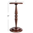 thumbnail image 2 of Creative Co-Op Bishop Pedestal Cocktail Side Table, Dark Chestnut, 2 of 5
