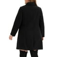 thumbnail image 3 of Unique Bargains Women's Plus Size Winter Peacoat Single-Breasted Coat, 3 of 6