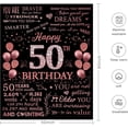 thumbnail image 2 of 50th Birthday Gifts for Women, 50th Birthday Gift Blanket, Gift for 50th Birthday Woman, 50 Year Old Gifts for Women 50th Birthday Gift Ideas, Happy 50th Birthday Gifts for Women Friends, 2 of 6