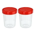 thumbnail image 1 of Unique Bargains 120mL Sample Cups Sample Containers Leak Proof Screw Cap for Lab Home Red 2 Pack, 1 of 6