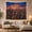Empire Skyline, variant on Depiction Urban Skyline with Sunset Early Evening Detailed, Mystical Fantasy for Space Lovers, Galaxy Room Decor, Housewarming Gift, Tapestry Wall Hanging for Bedroom and Dorm