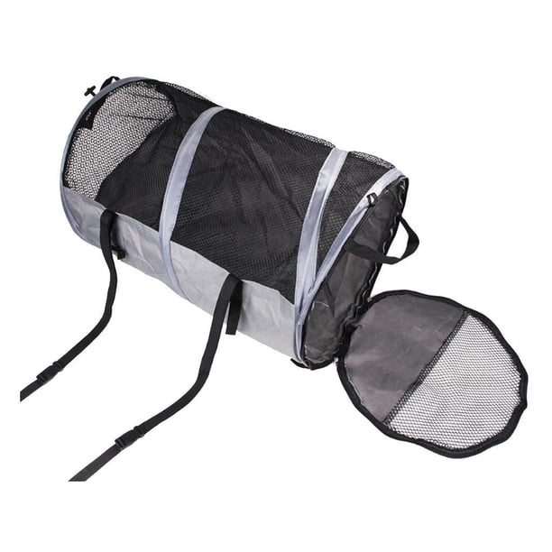 Bolsa plegable para perros y mascotas, para coche, tela Oxford, para cachorros, gatitos, ligera Grey_S jinwen Portador de caja suave plegable