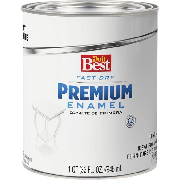 Rust-Oleum Premium Latex Enamel Flat Interior/Exterior Paint - White - 1/2 Pint — Interior & Exterior Use, Professional Finish