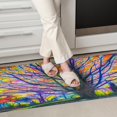 thumbnail image 3 of Floor Comfort Mats 2 Pieces Kitchen Rugs PVC Leather Waterproof Long Runner Rug Purple Home Office Non Slip Standing Mat Set Anti Fatigue Doormat 17" W x 29" L + 17" W x 47" L - Glorious Tree, 3 of 6