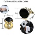 thumbnail image 3 of Mens Cuff And Studs Set For Tuxedo Formal Kit Or Wedding Shirts, 3 of 5