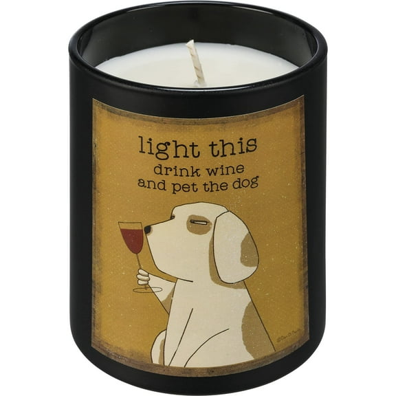 Jar Candle - Light This Drink Wine And Pet The Dog