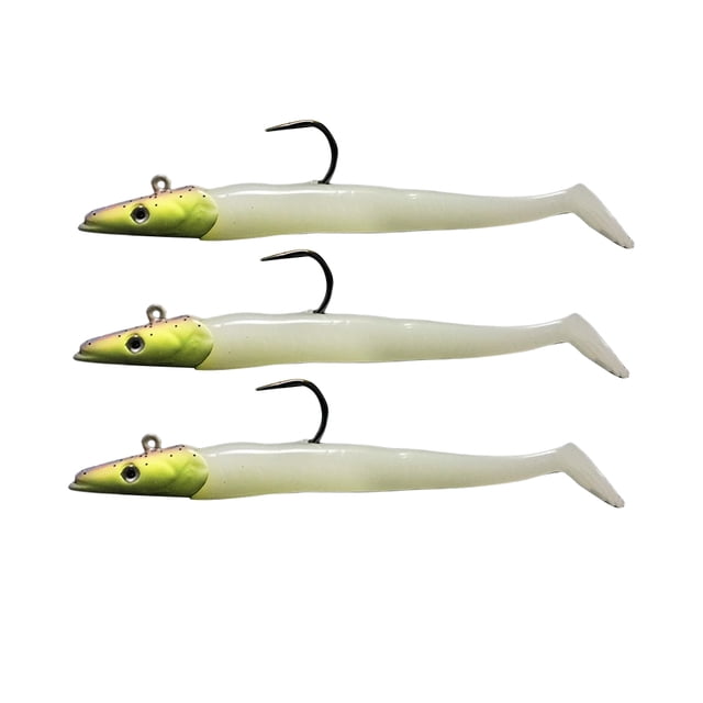 Greeniant 3 uds señuelo cebo pesca cabeza pez bajo anzuelo aparejos artificiales barco púas arenque brillo percha mero accesorio Pescar Brillan en la oscuridad
