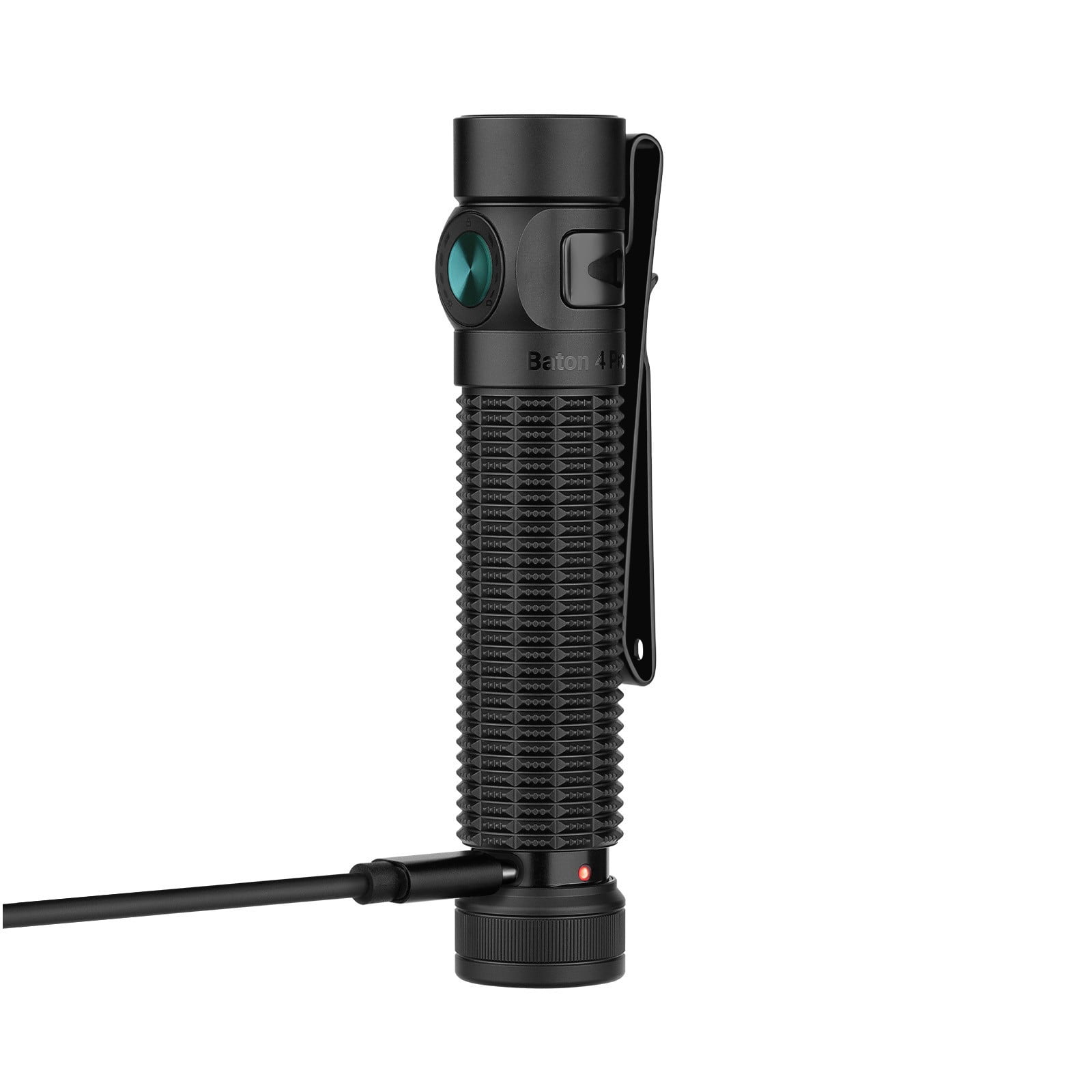 Olight Baton 4 Pro Dual Switch Compact Flashlight, 1600 Lumens, 200 Meters (Matte Black CW)
