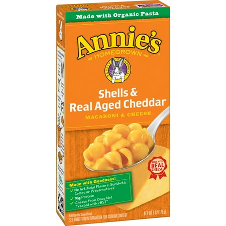 Cheddar Cheese Rice - Annie's Macaroni and Cheese Shells & Aged Cheddar Mac and Cheese 6 oz