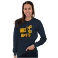 thumbnail image 4 of BFFS Mac n Cheese Funny Best Friends Plus Size Long Sleeve Graphic Tee Shirt Brisco Brands 2X, 4 of 5