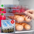 thumbnail image 3 of MesRosa Egg Holder for Fridge, Automatic Rolling Egg Organizer for Refrigerator, Clear Plastic Egg Container & Tray, Stackable Dispenser and Storage Bin with Sturdy Lid to Saving Space -2 Layer, 3 of 7