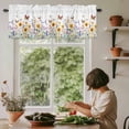 thumbnail image 5 of Watercolor Scenery Window Valance Curtain Butterfly Flower Rod Pocket Short Curtain for Living Room, Bedroom & Kitchen Window Decor 60x18in, 5 of 8