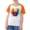 thumbnail image 3 of RXIRUCGD 2025 Vêtements d'Été pour Enfants Tout-Petits Garçons Filles Mode Mignon Col Rond Imprimé Manches Courtes Haut, 3 of 7