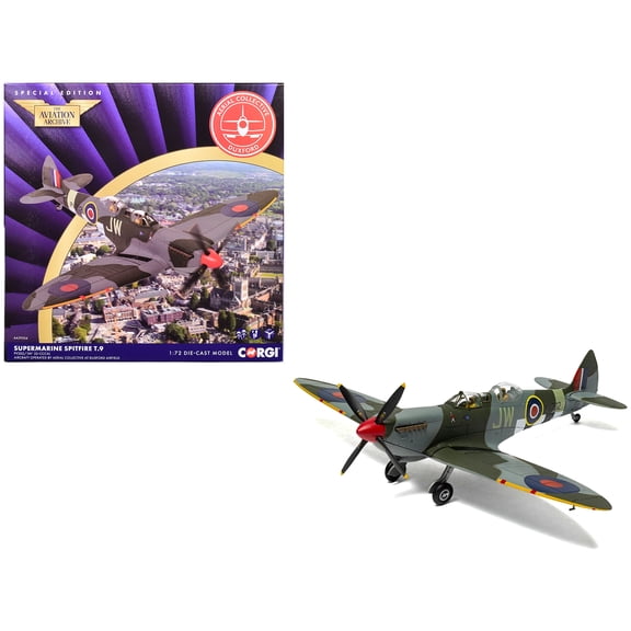 Supermarine Spitfire T.9 Aircraft "Aerial Collective at Duxford Airfield" British Royal Air Force 1/72 Diecast Model by Corg
