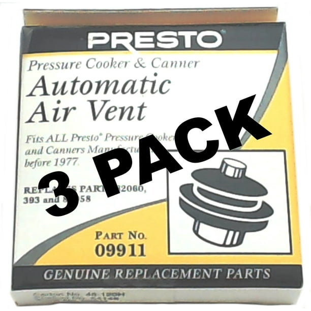 3 Pk, Presto Pressure Cooker Automatic Air Vent 09911