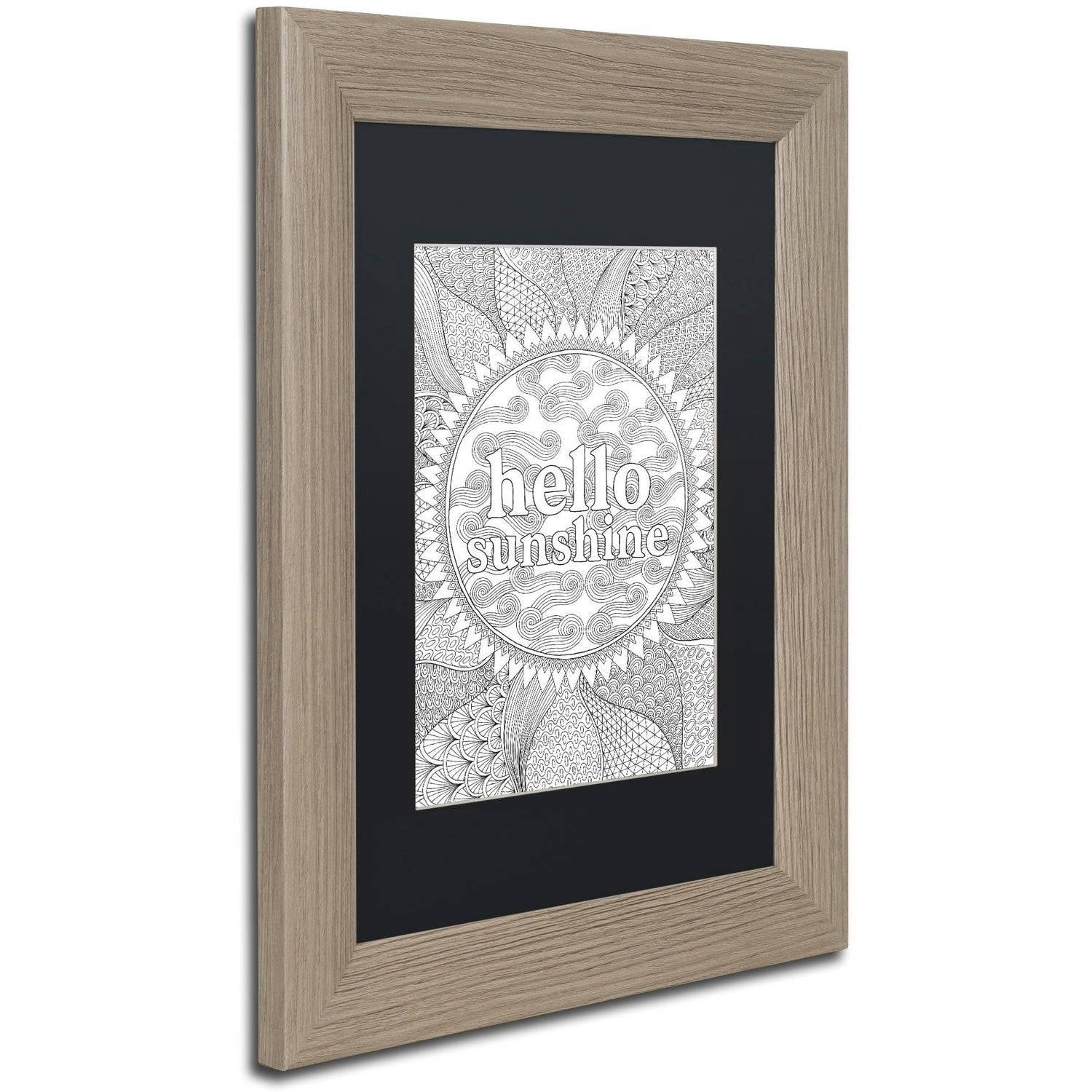 Trademark Fine Art "Hello Sunshine" Canvas Art by Hello Angel, Black Matte, Birch Frame