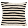 thumbnail image 2 of SAFAVIEH Maralyn Striped Floor Pillow, 24" x 24", Black/Beige, 2 of 5