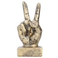 thumbnail image 1 of Escultura creativa de gesto de dedo Sailing de resina para decoración de estantería de escritorio bronce, 1 of 12