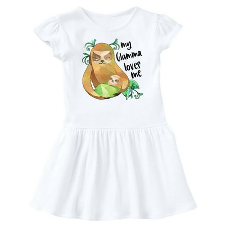 

Inktastic My Glamma Loves Me Cute Sloth and Baby Gift Baby Girl Dress