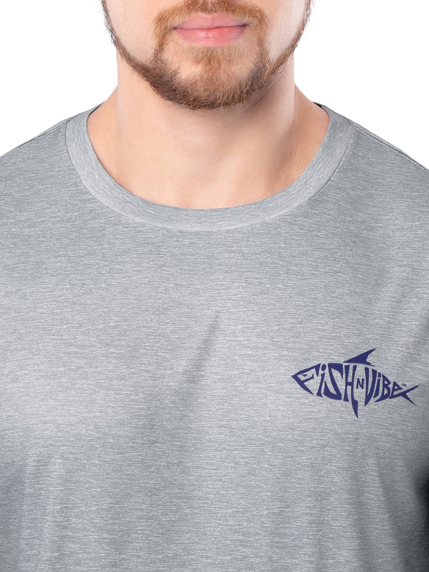 Fish N Vibe Men's Sublimated Long Sleeve Performance Tee, Microchip Sub/Midniute Marlin, 2XL
